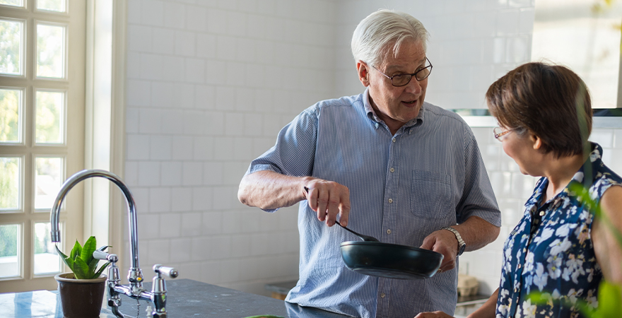 dementia care at home guide man cooking