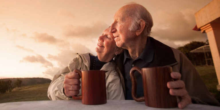 sexualities and dementia couple drinking tea